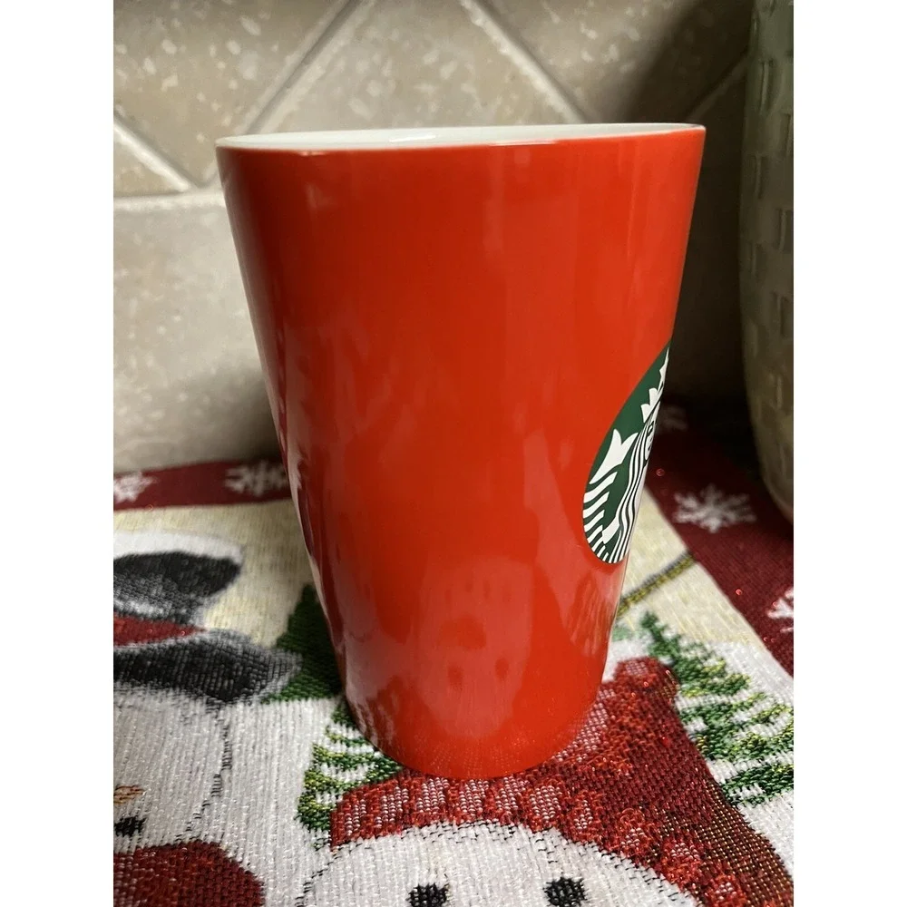 Starbucks Mug Starbucks Red Tall Mug Snow Coffee Mug Hot Chocolate Mug